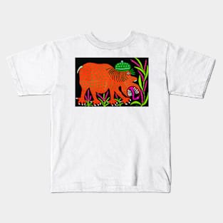 Maria Prymachenko The Beast in the Hat Antiwar Poster Ukrainian Folk Naïve Art Kids T-Shirt